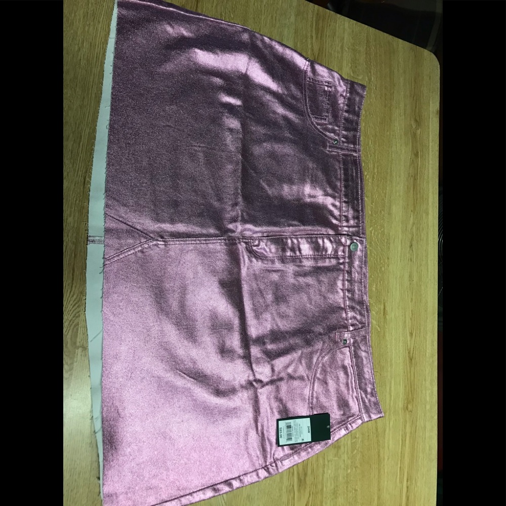 Pink Sparkly Metallic Skirt